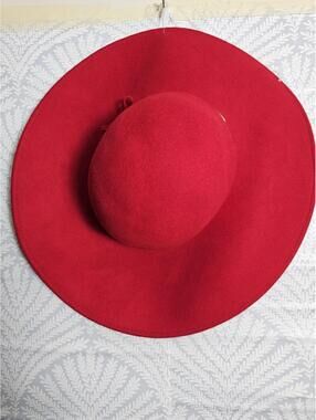 NWT Scala Hat Red Womens One Size Wool Handmade